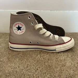 Converse High Top Sneakers in Tan and Cream